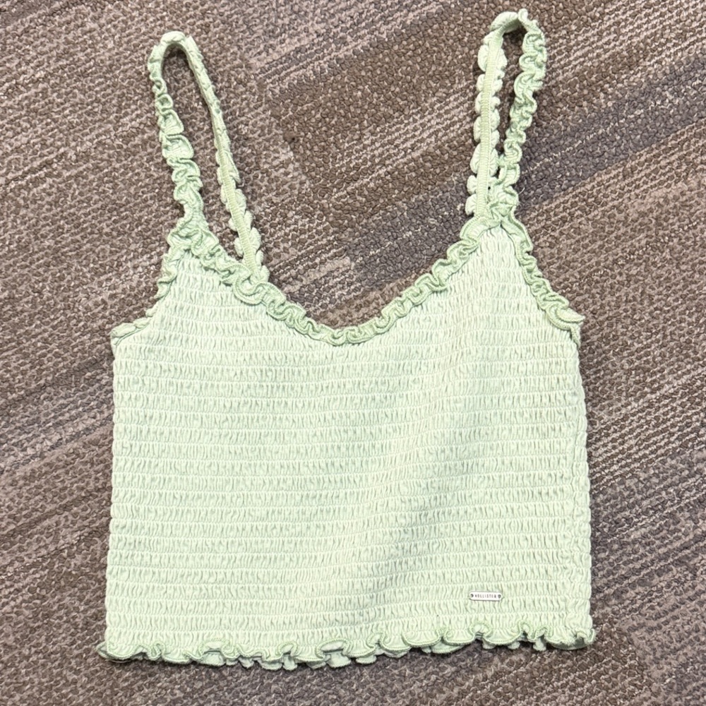 Hollister Light Green Crop Top